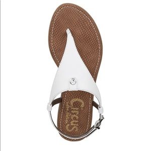 White strap sandals.  Pre-owned.  Like new